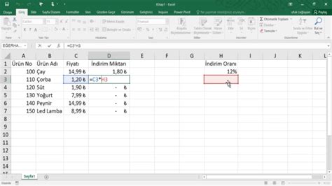 Excel hücre sabitleme formül